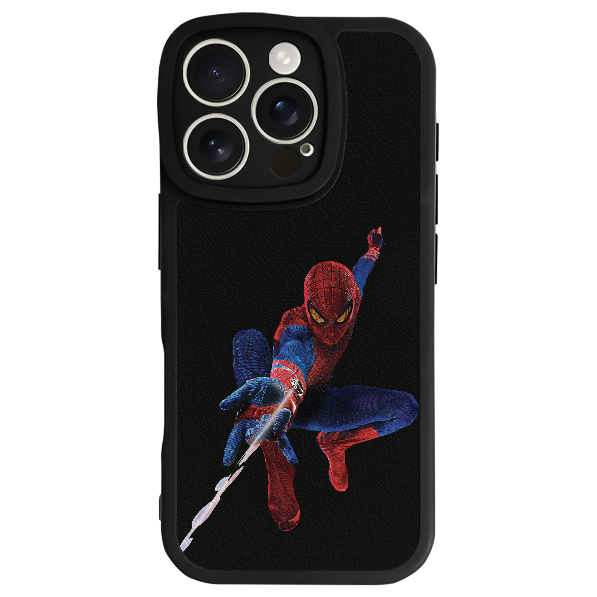 （画像用） Spider Man スパイダーマン 【iPhone 16シリーズ対応】シリコンスマホケース（レザー調） 材質：シリコン